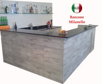 Banco Bar Milanello + retro banco , portabottiglie e pedana: €.6.400+iva