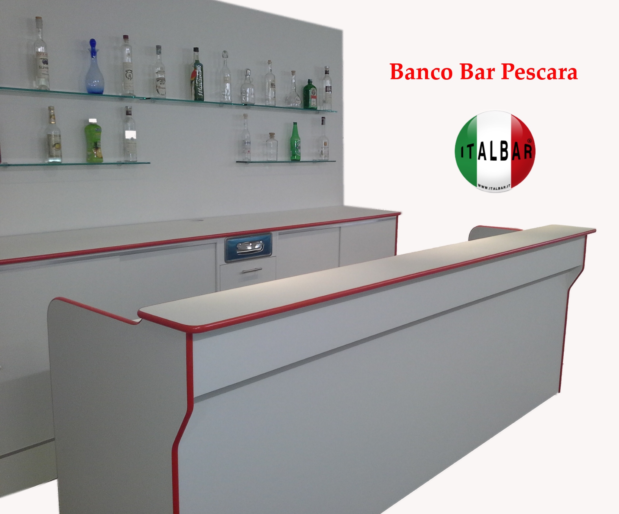 Bancone Bar e Retro Banco Acciaio 3,6 Metri - Attrezzature di lavoro In  vendita a Pescara